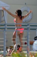 EVA LONGORIA in Bikini on the Pool in Miami