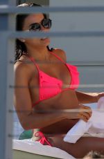 EVA LONGORIA in Bikini on the Pool in Miami