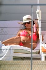 EVA LONGORIA in Bikini on the Pool in Miami