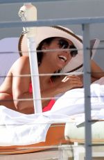 EVA LONGORIA in Bikini on the Pool in Miami