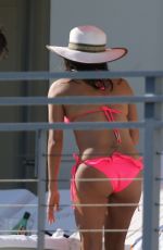 EVA LONGORIA in Bikini on the Pool in Miami