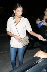 EVA LONGORIA Out for Dinner at Ago Restaurant in Hollywood