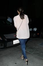 EVA LONGORIA Out for Dinner at Ago Restaurant in Hollywood