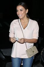 EVA LONGORIA Out for Dinner at Ago Restaurant in Hollywood