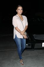 EVA LONGORIA Out for Dinner at Ago Restaurant in Hollywood