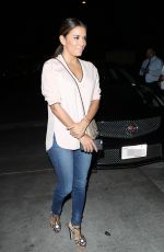 EVA LONGORIA Out for Dinner at Ago Restaurant in Hollywood