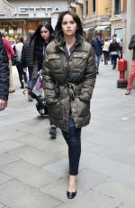 FELICITY JONES on the Set of Inferno in Venice