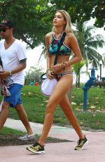 GIG HADID in Bikini on a Photoshoot in Miami 04/24/2015