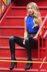 GIG HADID on the Set of a Photoshoot in New York 04/26/2015