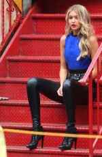 GIG HADID on the Set of a Photoshoot in New York 04/26/2015