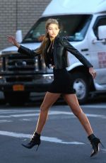 GIG HADID on the Set of a Photoshoot in New York 04/26/2015