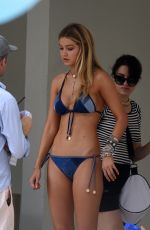 GIGI HADID in Bikinis and Swimsuit on the Set of a Photoshoot in Miami
