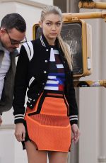 GIGI HADID on the Set of a Photoshoot in New York 04/21/2015