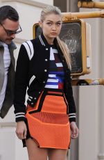 GIGI HADID on the Set of a Photoshoot in New York 04/21/2015