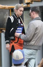 GIGI HADID on the Set of a Photoshoot in New York 04/21/2015