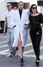 GIGI HADID on the Set of a Photoshoot in New York 04/21/2015