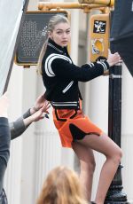 GIGI HADID on the Set of a Photoshoot in New York 04/21/2015