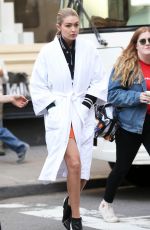 GIGI HADID on the Set of a Photoshoot in New York 04/21/2015