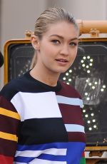GIGI HADID on the Set of a Photoshoot in New York 04/21/2015