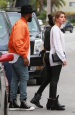 HAILEY BALDWIN at Sugarfish in Beverly Hills 04/24/2015