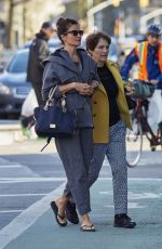 HELENA CHRISTENSEN with Her Mother Out in West Village