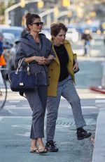 HELENA CHRISTENSEN with Her Mother Out in West Village