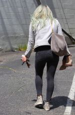 HILARY DUFF in Jeans Arrives at a Dance Studio in Los Angeles