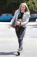 HILARY DUFF in Jeans Arrives at a Dance Studio in Los Angeles