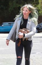 HILARY DUFF in Jeans Arrives at a Dance Studio in Los Angeles