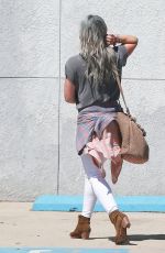 HILARY DUFF in Ripped Jeans Out and About in Hollywood 04/28/2015