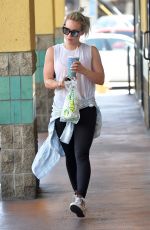 HILARY DUFF Leaves a Subway Station in Los Angeles