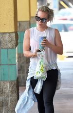 HILARY DUFF Leaves a Subway Station in Los Angeles