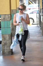 HILARY DUFF Leaves a Subway Station in Los Angeles
