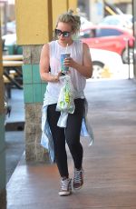 HILARY DUFF Leaves a Subway Station in Los Angeles