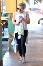 HILARY DUFF Leaves a Subway Station in Los Angeles