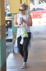 HILARY DUFF Leaves a Subway Station in Los Angeles
