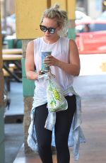 HILARY DUFF Leaves a Subway Station in Los Angeles