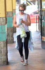 HILARY DUFF Leaves a Subway Station in Los Angeles