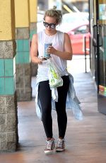 HILARY DUFF Leaves a Subway Station in Los Angeles