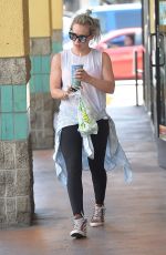 HILARY DUFF Leaves a Subway Station in Los Angeles