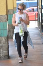 HILARY DUFF Leaves a Subway Station in Los Angeles