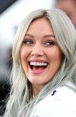 HILARY DUFF on the Set of Extra in Universal City