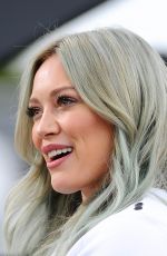 HILARY DUFF on the Set of Extra in Universal City