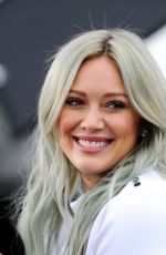 HILARY DUFF on the Set of Extra in Universal City