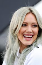 HILARY DUFF on the Set of Extra in Universal City