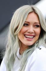 HILARY DUFF on the Set of Extra in Universal City
