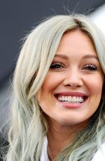 HILARY DUFF on the Set of Extra in Universal City