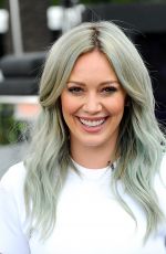HILARY DUFF on the Set of Extra in Universal City