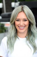 HILARY DUFF on the Set of Extra in Universal City