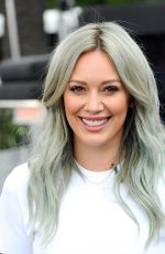 HILARY DUFF on the Set of Extra in Universal City